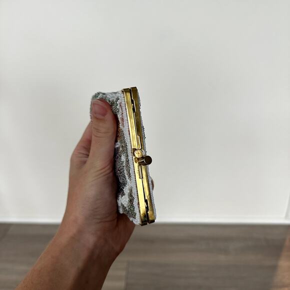 Vintage Micro Beaded Bag Clutch Styled By Laura U.S.A - Picture 4 of 12